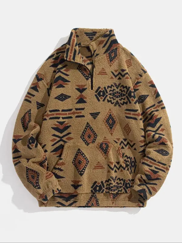 Mirla | Mönstrad fleece-tröja-Eva Jonsson