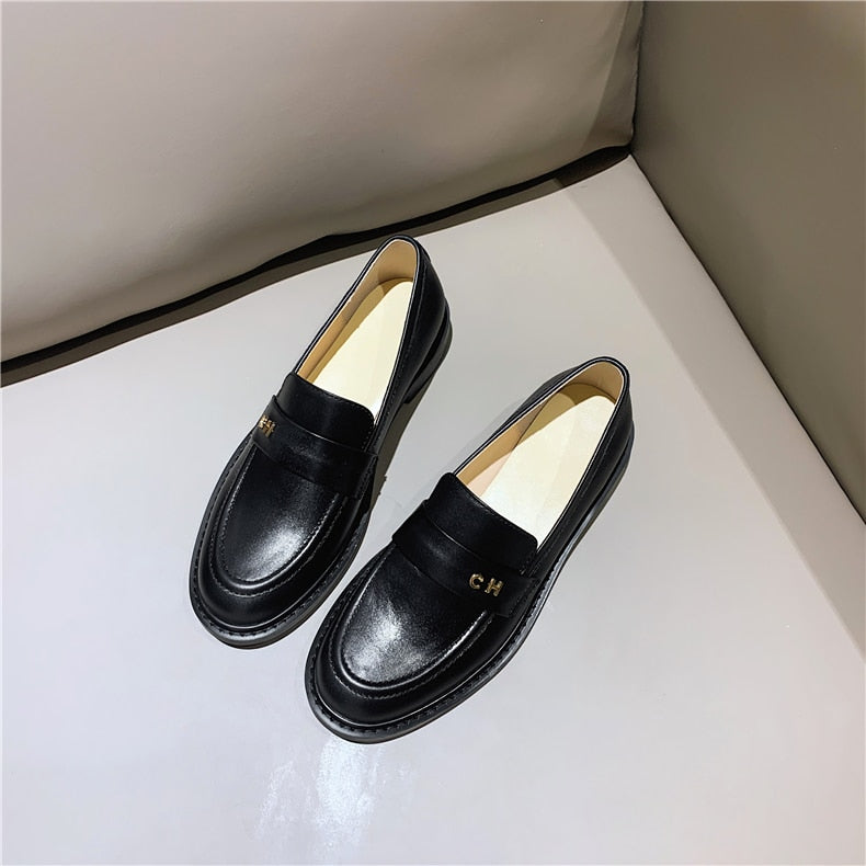 Mirla | Multi Color Block Äkta Läder Loafers-Eva Jonsson