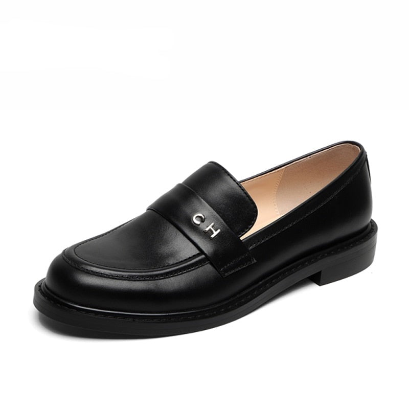 Mirla | Multi Color Block Äkta Läder Loafers-Eva Jonsson