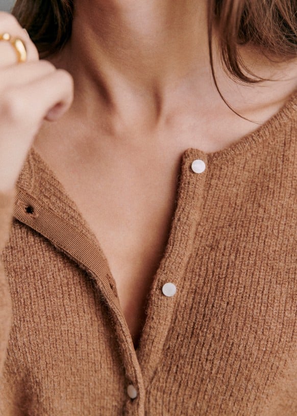 Mirla | Mysig Grovstickad Cardigan Jumper-Eva Jonsson