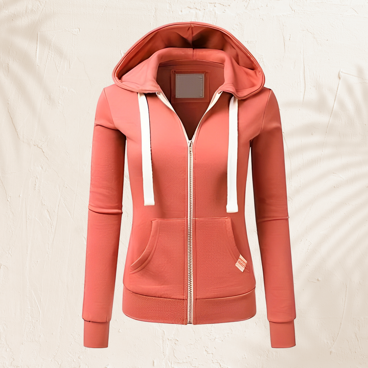 Mirla | Mysig Hoodie med Dragkedja-Eva Jonsson
