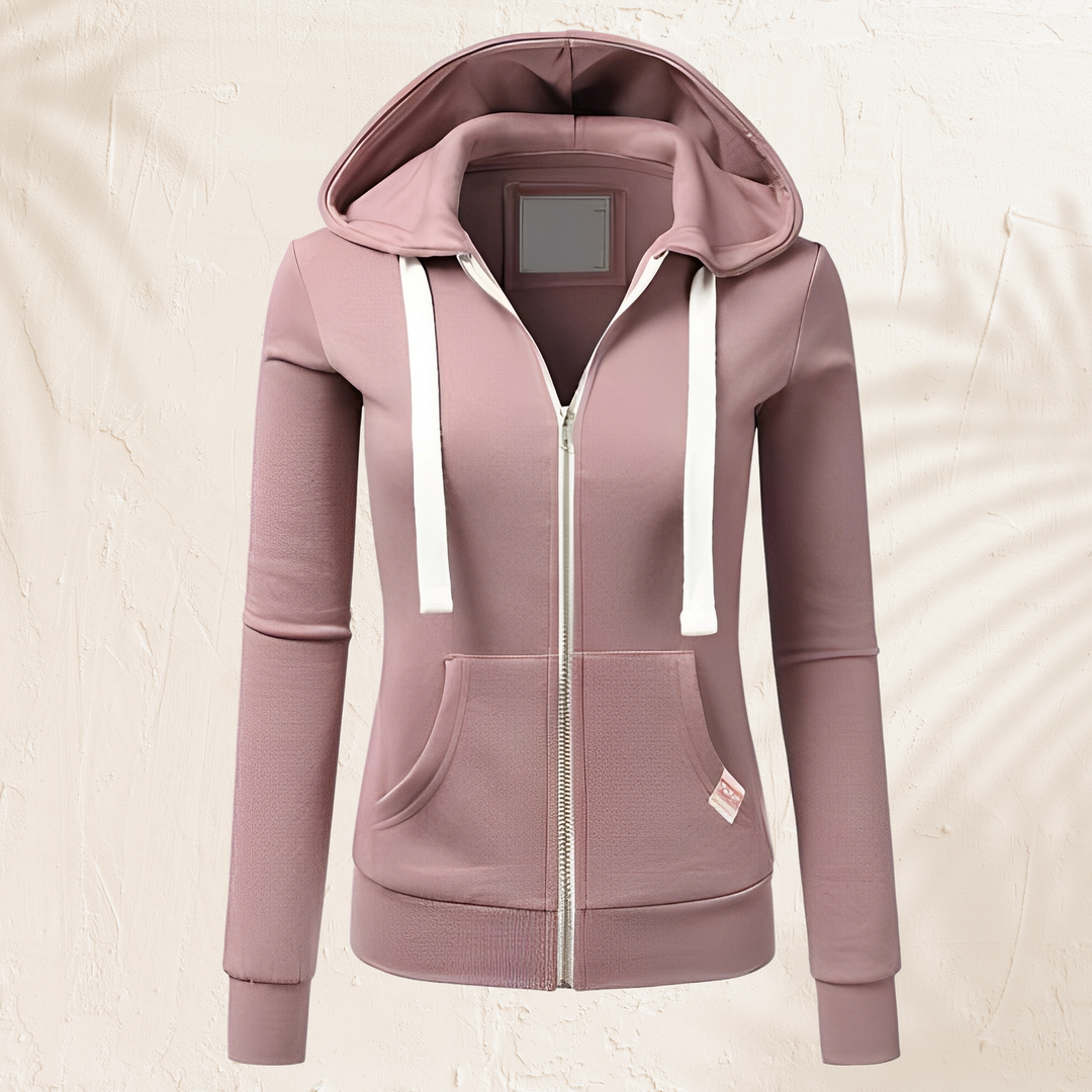Mirla | Mysig Hoodie med Dragkedja-Eva Jonsson