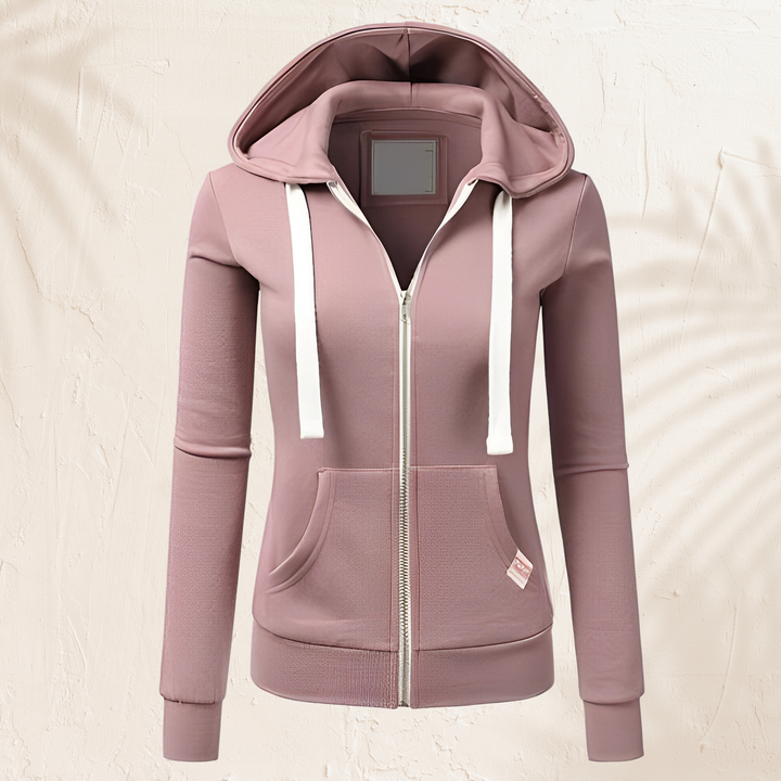 Mirla | Mysig Hoodie med Dragkedja-Eva Jonsson