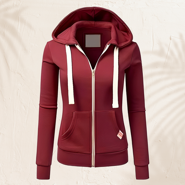 Mirla | Mysig Hoodie med Dragkedja-Eva Jonsson
