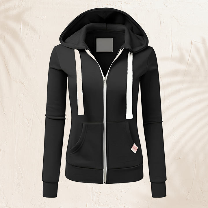 Mirla | Mysig Hoodie med Dragkedja-Eva Jonsson