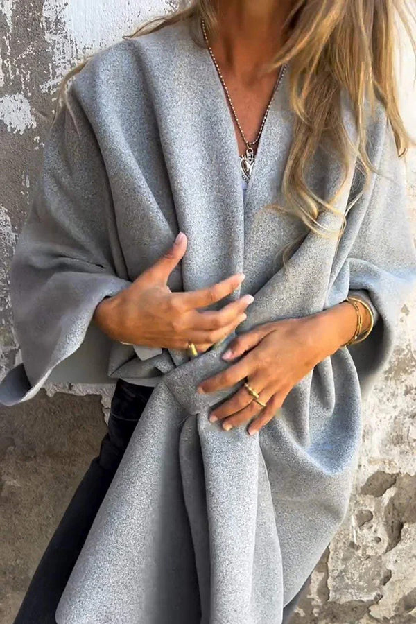 Mirla | Mysig, Lätt V-Ringad Stola Cape Jacka-Eva Jonsson