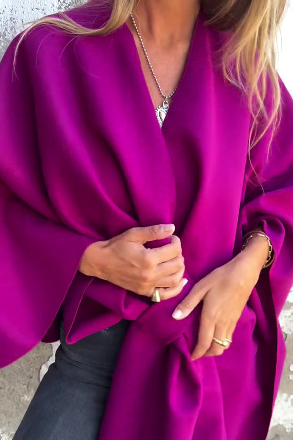 Mirla | Mysig, Lätt V-Ringad Stola Cape Jacka-Eva Jonsson