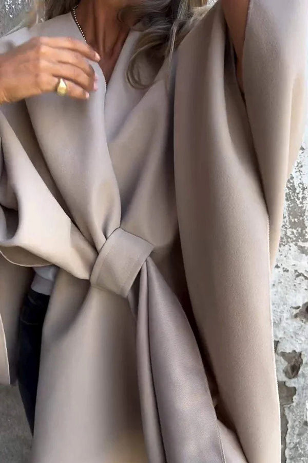 Mirla | Mysig, Lätt V-Ringad Stola Cape Jacka-Eva Jonsson