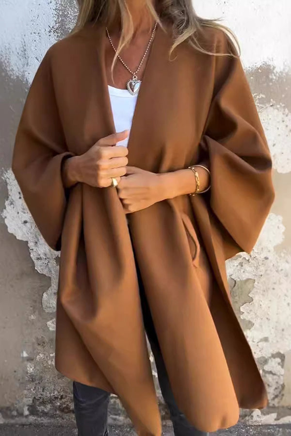 Mirla | Mysig, Lätt V-Ringad Stola Cape Jacka-Eva Jonsson