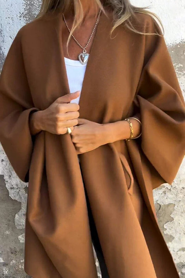 Mirla | Mysig, Lätt V-Ringad Stola Cape Jacka-Eva Jonsson
