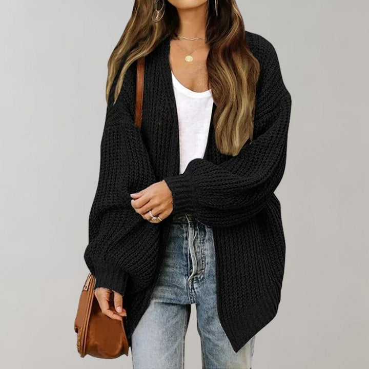 Mirla | Mysig Öppen Cardigan med Biskopsärmar-Eva Jonsson