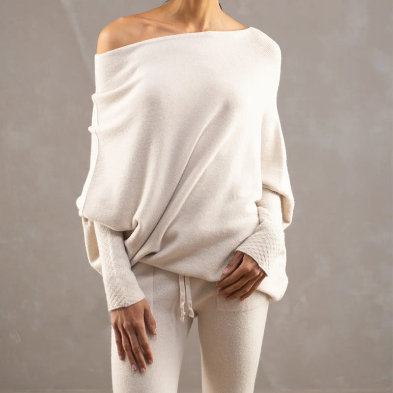 Mirla | Mysig Oversized Striktröja med Carmen-Utrigning-Eva Jonsson