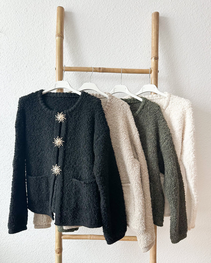 Mirla | Mysig Plysch Teddyjacka för Avslappnade Stiliga Looks-Eva Jonsson
