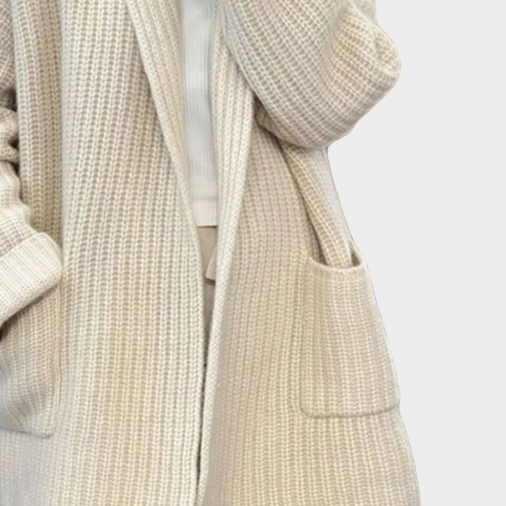 Mirla | Mysig Stickad Ullcardigan Tröja-Eva Jonsson