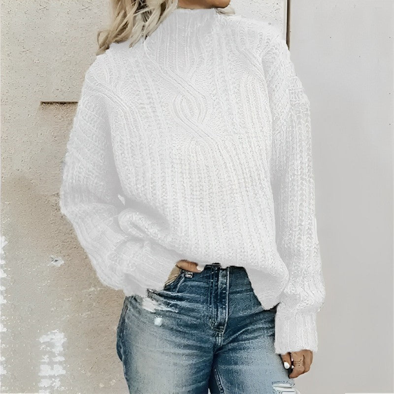 Mirla | Mysig stickad tröja-Eva Jonsson