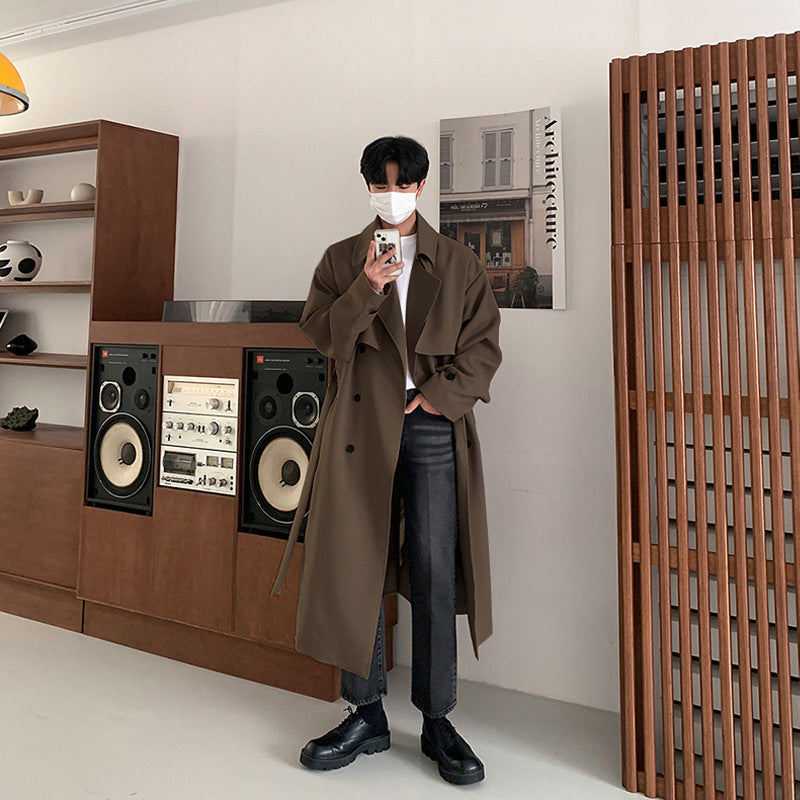 Mirla | Nya höstkappa för herrar Lång, moderiktig ytterrock trenchcoat-Eva Jonsson