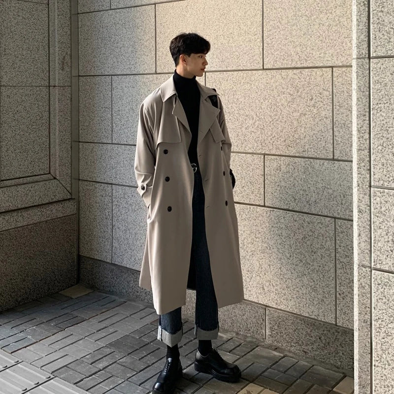 Mirla | Nya höstkappa för herrar Lång, moderiktig ytterrock trenchcoat-Eva Jonsson