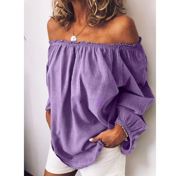 Mirla | Off Shoulder Blus med Eleganta Ballongärmar-Eva Jonsson