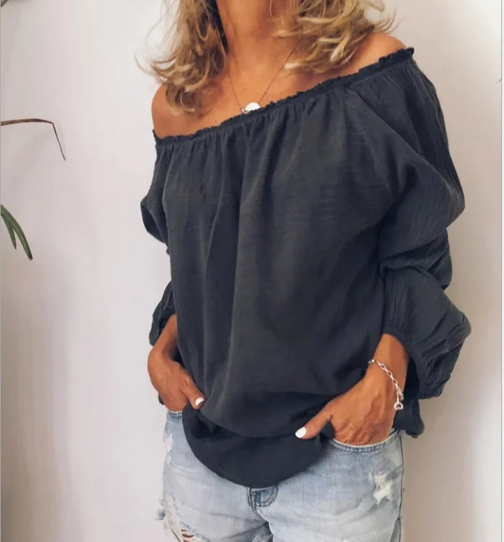 Mirla | Off Shoulder Blus med Eleganta Ballongärmar-Eva Jonsson