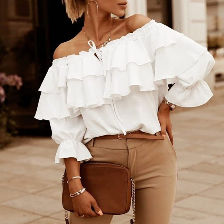 Mirla | Off Shoulder Skikt topp-Eva Jonsson