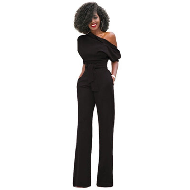 Mirla | Off-shoulder, Elegant Jumpsuit med bälte för damer-Eva Jonsson