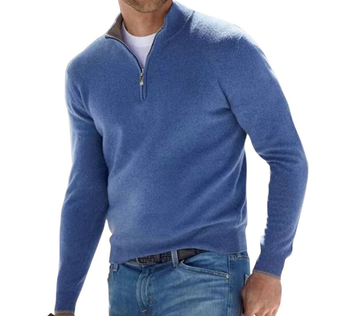 Mirla | Ordentlig Half Zip Pullover för Herrar-Eva Jonsson