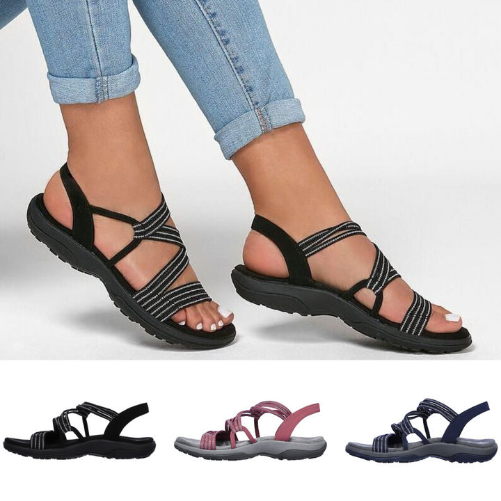Mirla | Orthopediska Eleganta Sandaler Bekväma Remsandaler för Fritiden-Eva Jonsson