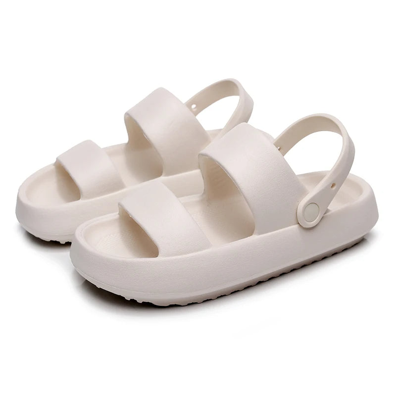 Mirla | Ortopeder Sandaler Comfort Plus Tofflor med Dubbelremmar Vadderade, Avslappnade Slip-On-Sandaler-Eva Jonsson
