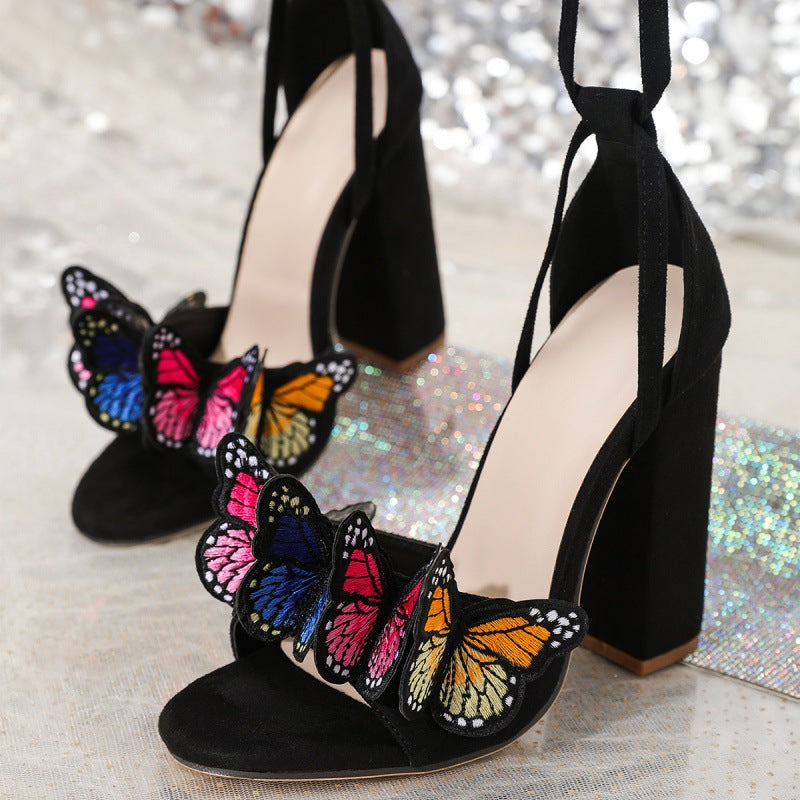 Mirla | Ortopediska Damms Butterfly High Heel Sandaler-Eva Jonsson