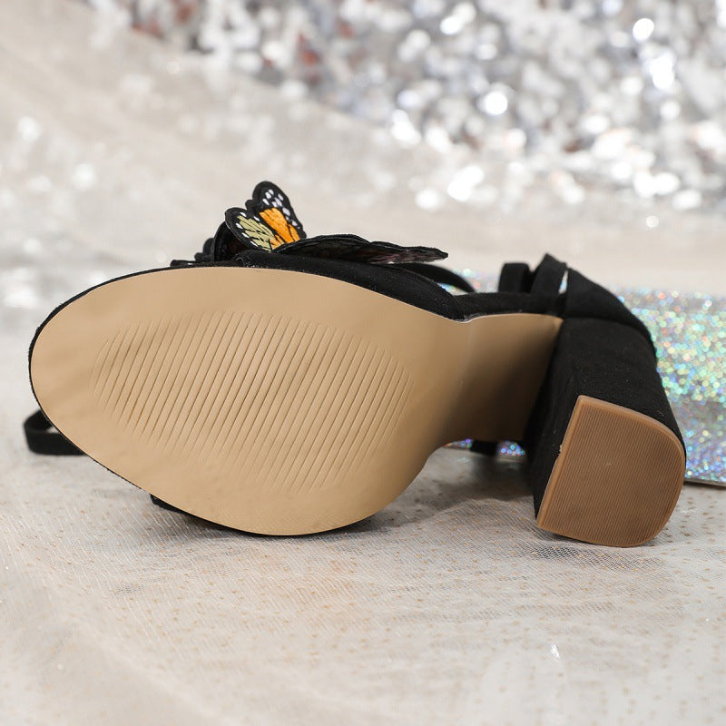 Mirla | Ortopediska Damms Butterfly High Heel Sandaler-Eva Jonsson
