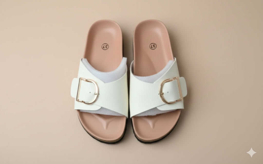 Mirla | Ortopediska Platta Sandaler med Justerbara Spännen Ремени-Eva Jonsson