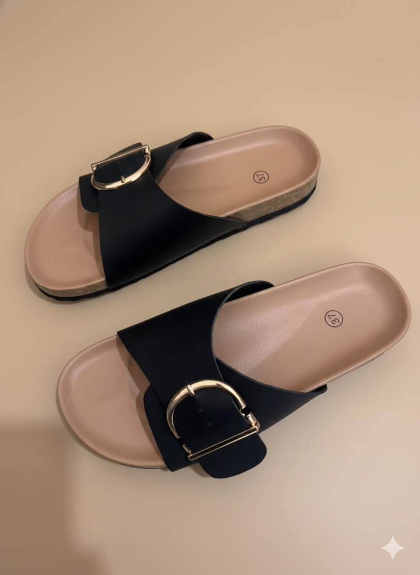 Mirla | Ortopediska Platta Sandaler med Justerbara Spännen Ремени-Eva Jonsson