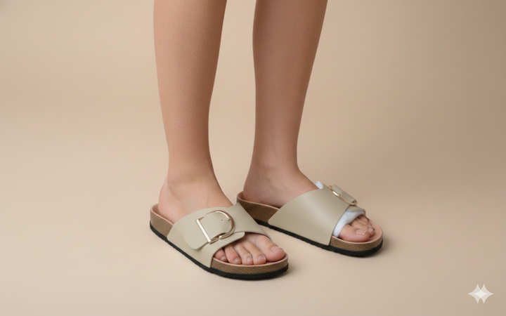 Mirla | Ortopediska Platta Sandaler med Justerbara Spännen Ремени-Eva Jonsson