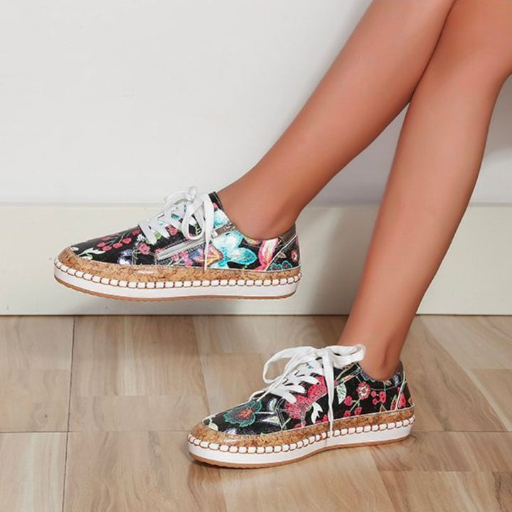 Mirla | Ortopediska blommiga sneakers-Eva Jonsson