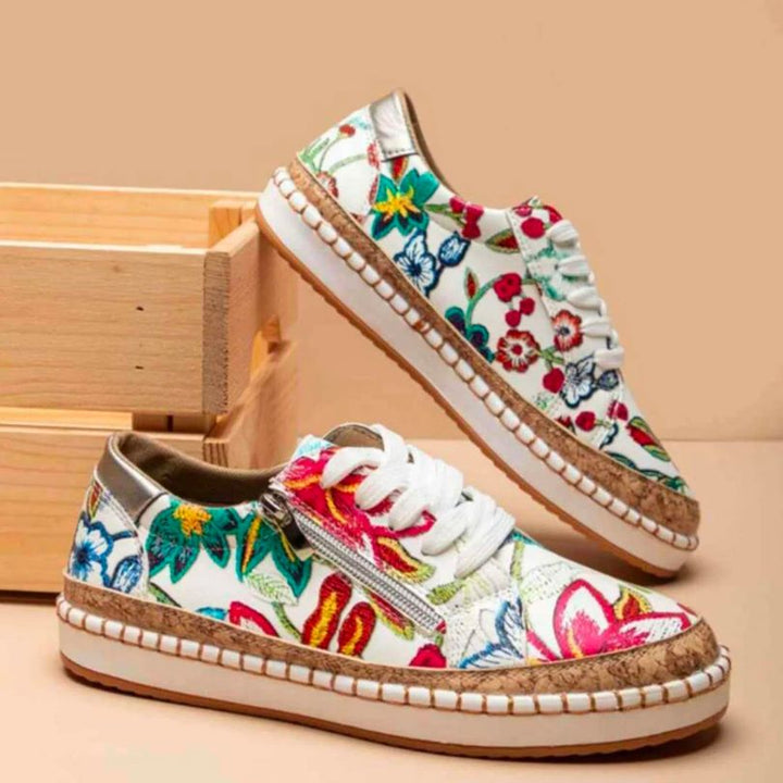 Mirla | Ortopediska blommiga sneakers-Eva Jonsson