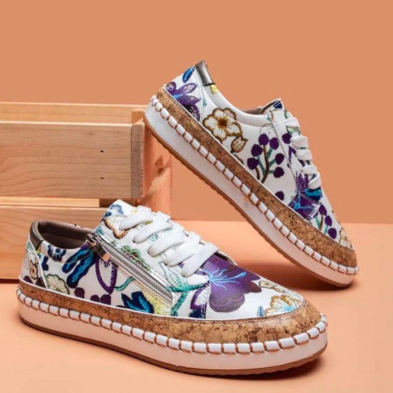 Mirla | Ortopediska blommiga sneakers-Eva Jonsson