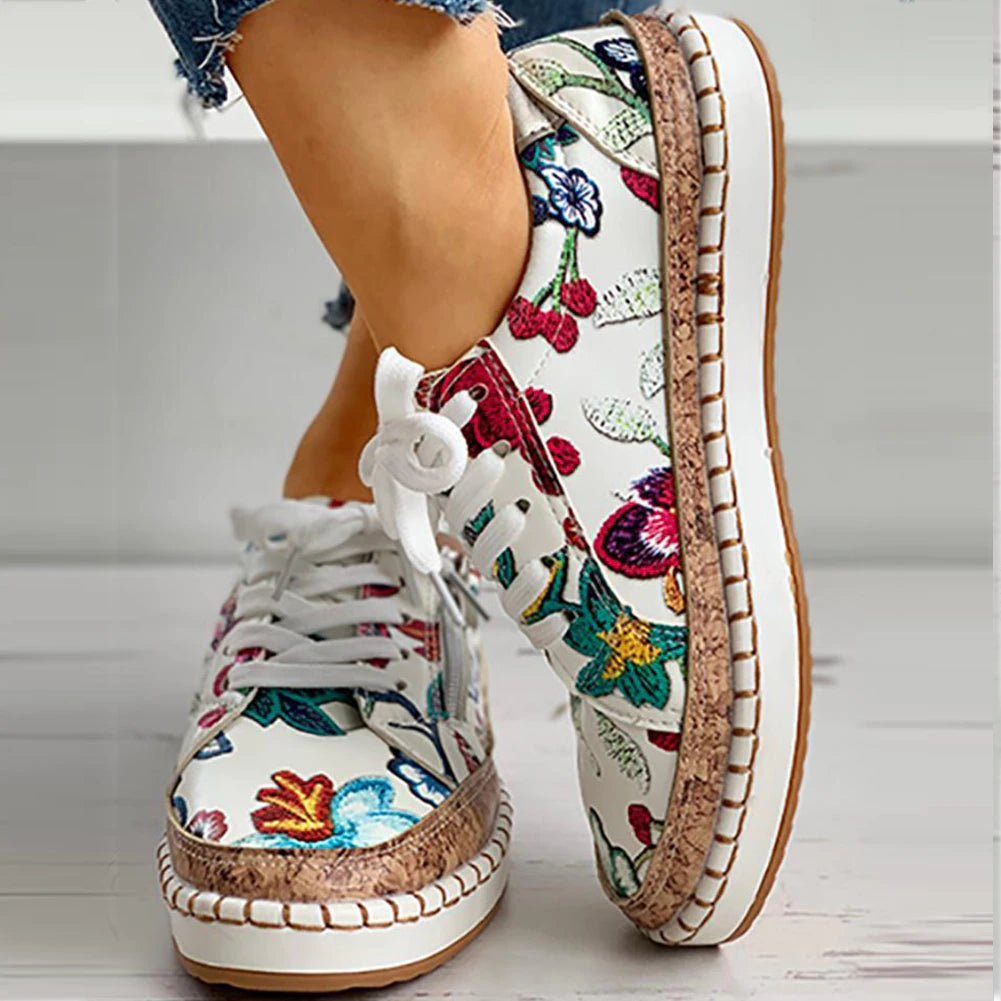 Mirla | Ortopediska blommiga sneakers-Eva Jonsson