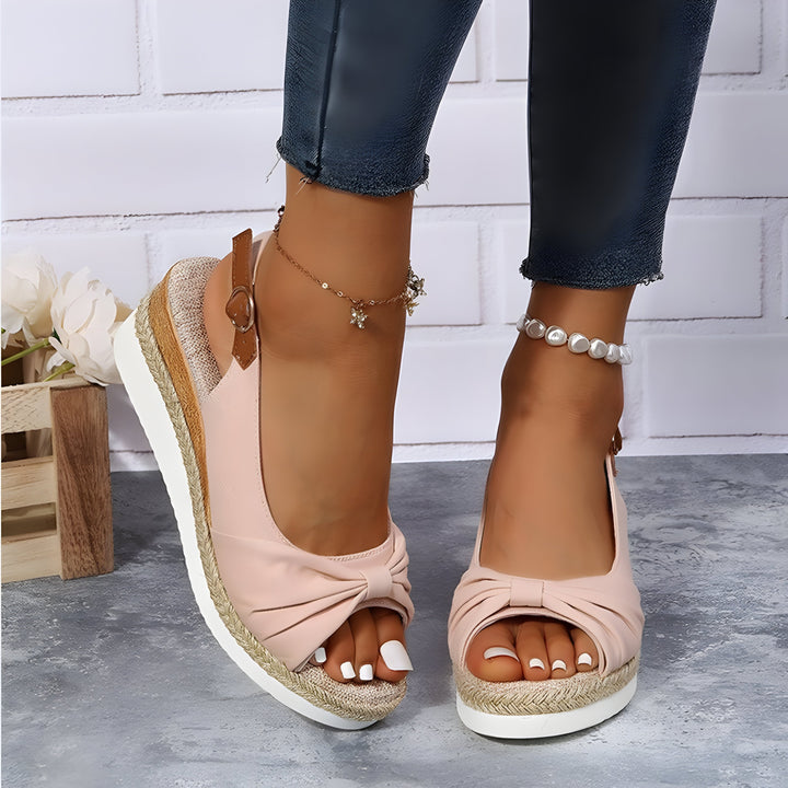 Mirla | Ortopediska kilsandaler med Peep Toe-Eva Jonsson