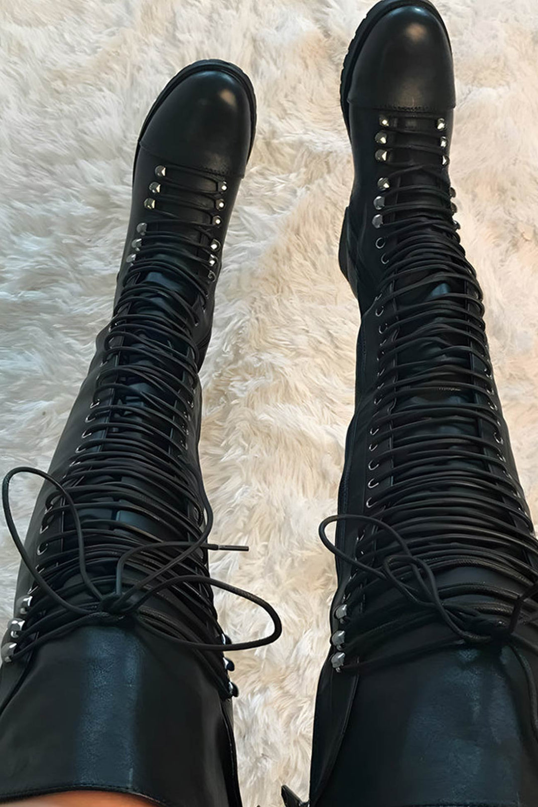 Mirla | Over-the-knee stövlar med snörning-Eva Jonsson