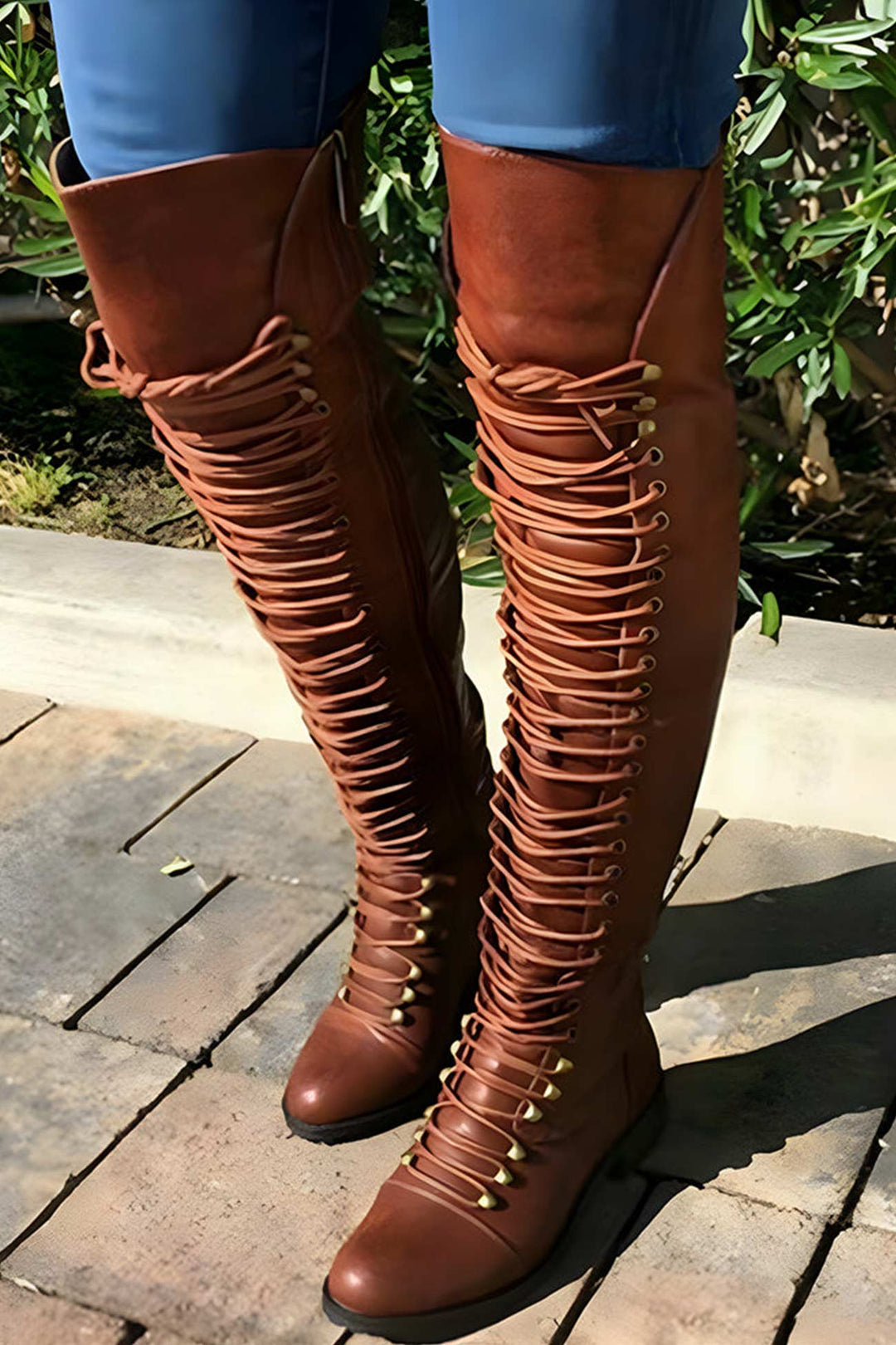 Mirla | Over-the-knee stövlar med snörning-Eva Jonsson