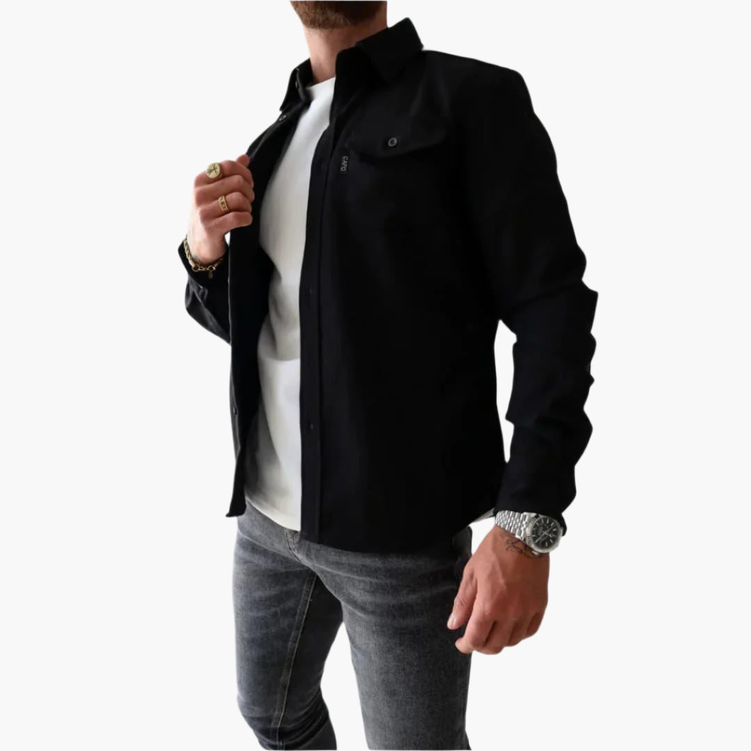 Mirla | Overshirt Jacka - Modernt Knappgenomgång Skjortjacka för Fritid och Affärsbruk-Eva Jonsson