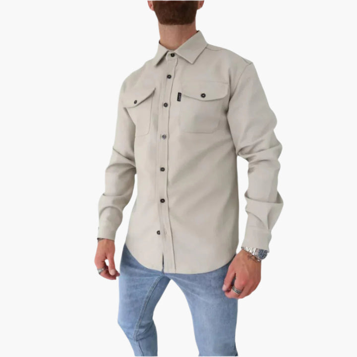 Mirla | Overshirt Jacka - Modernt Knappgenomgång Skjortjacka för Fritid och Affärsbruk-Eva Jonsson