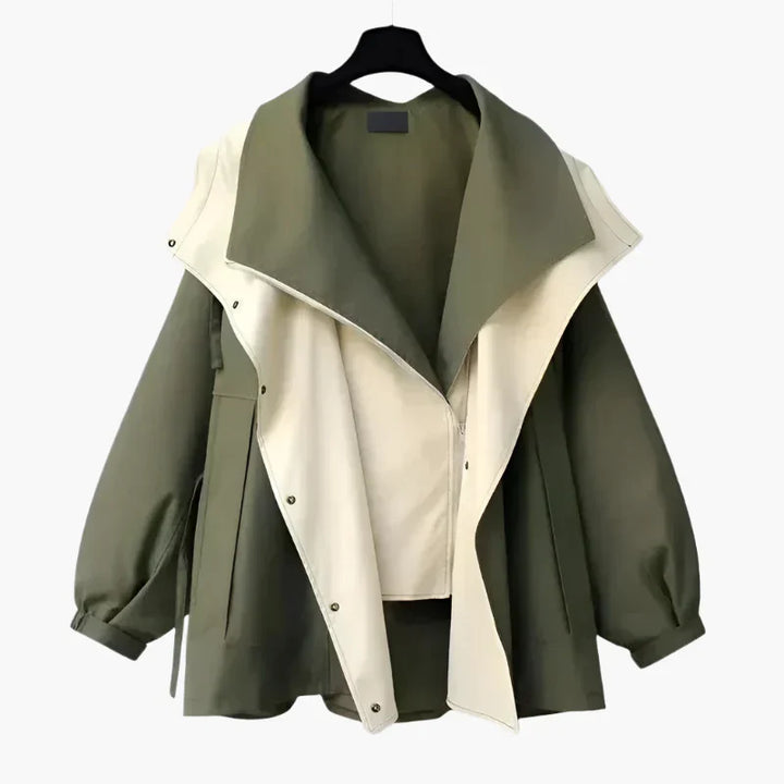 Mirla | Oversize Fritidsjacka I Modern Lager-Look - Mångsidig Övergångsjacka för Vardag och Utomhus-Eva Jonsson