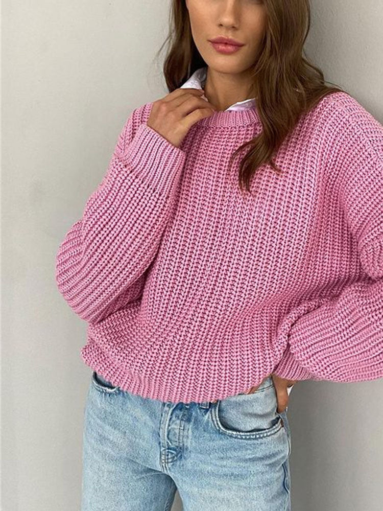 Mirla | Oversize Grovstickad Tröja för Damer-Eva Jonsson