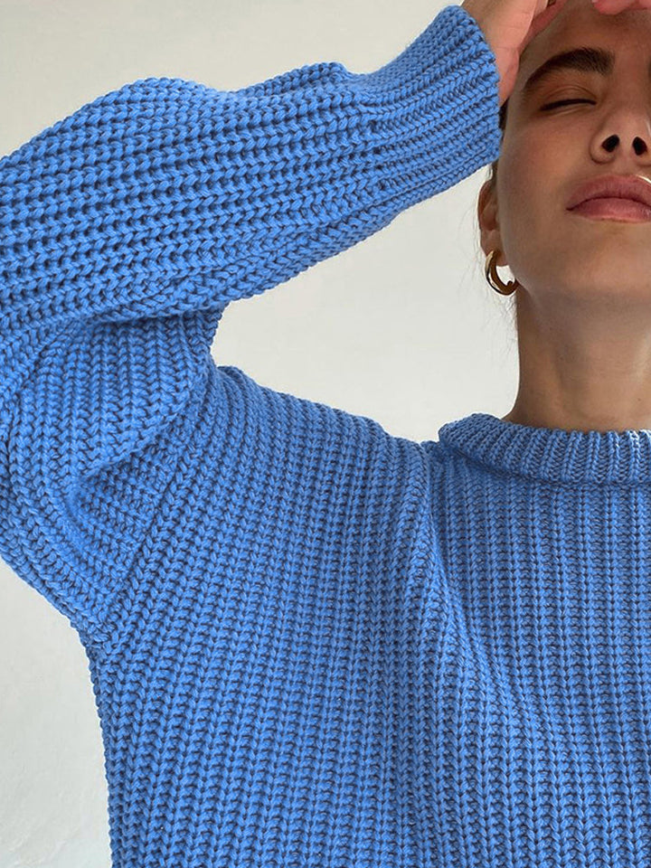 Mirla | Oversize Grovstickad Tröja för Damer-Eva Jonsson