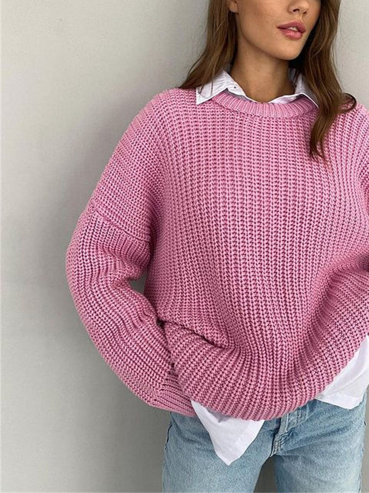 Mirla | Oversize Grovstickad Tröja för Damer-Eva Jonsson