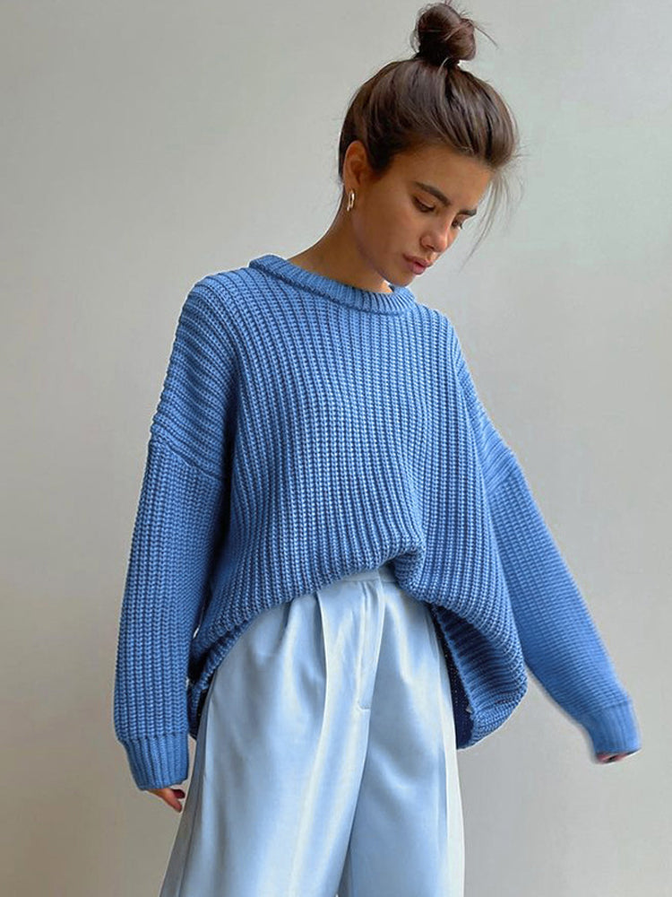 Mirla | Oversize Grovstickad Tröja för Damer-Eva Jonsson