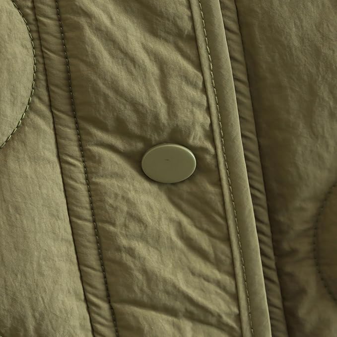 Mirla | Oversize Kviltad Jacka med Tryckknappar-Eva Jonsson