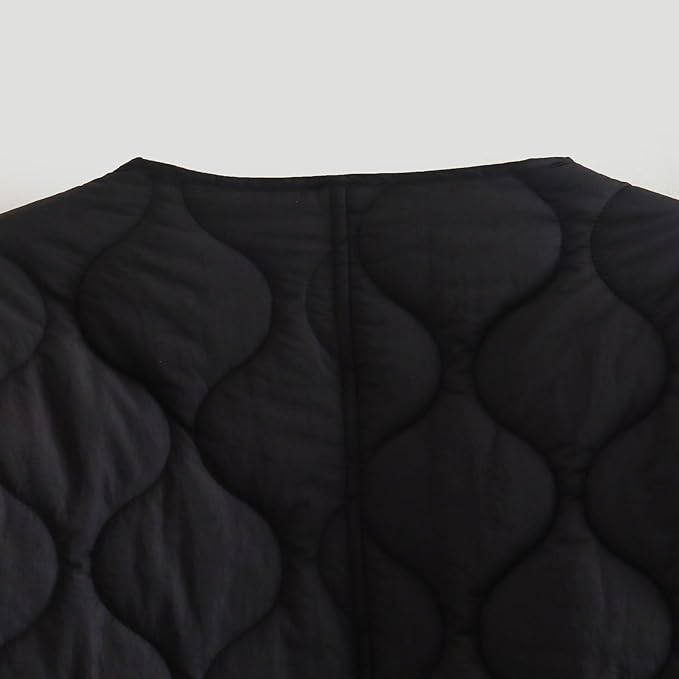 Mirla | Oversize Kviltad Jacka med Tryckknappar-Eva Jonsson