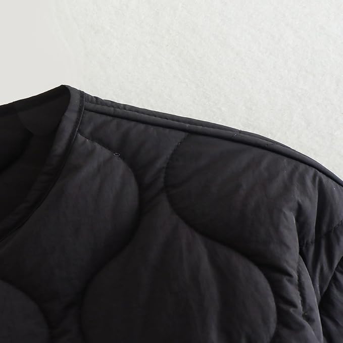 Mirla | Oversize Kviltad Jacka med Tryckknappar-Eva Jonsson